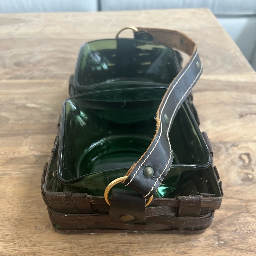 Vintage rattan tray